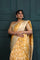 Gold Banarasi Silk Saree With Floral Jaal