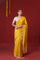 Canary Yellow Modal Satin Saree With Hand Embroidery