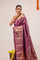Dark Raspberry Jaal Kanjivaram Silk Saree