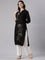 Black Rayon Embroidered Kurta