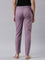 Women Solid Lilac Mid Rise Cotton Pants