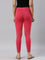 Coral Cotton Stretch Ankle Length Leggings