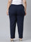 Women Navy Stripe Linen Pencil Pants