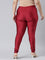 Dark Red Nylon Stretch Shimmer Churidar