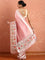 Baby pink banaras silk saree with Meena border and motifs