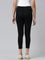 Girls Solid Black 3/4th Leggings