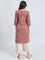 Cotton Ajrakh Floral Print Straight Kurta