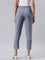 Women Dusty Blue Crepe Pants