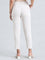 Cream Crepe Tapered Trouser