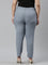 Women Dusty Blue Crepe Pants