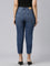 Women Solid Blue Mid Rise Cropped Jeans