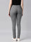 Women Grey Stripe Printed Jeggings