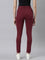 Women Solid Maroon Mid Rise Ultra Warm Jeggings