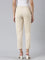 Women Solid Beige Crepe Pants