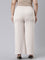 Women Solid Light Beige Ponte Wide Leg Pants