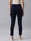 Women Solid Navy Mid Rise Cropped Jeggings