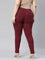 Women Solid Maroon Super Stretch Jeggings