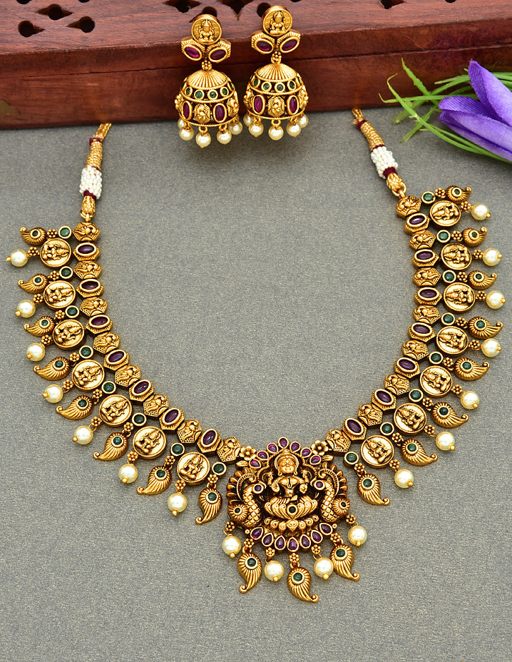 Antique lakshmi design on sale necklace