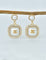 Fancy Zirconia Mother Of Pearl Drop Earrings