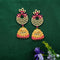 Floral Zirconia Chandbutta Earrings