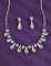 Designer Rhodium Polish Zirconia Necklace Set
