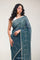 Dark Teal Handcrafted Tissue Saree