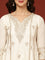 Cream Vichitra Silk Three Piece Set