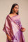 Jangla Tissue Banarasi Saree In Traditional Purple