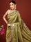 Mehandi Green Tissue Hand Embroidery Saree