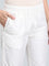 White Poly Modal Metallic Pants