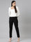 Women Solid Black Chinos Trousers