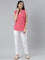 Women Solid White Cotton Pencil Pant