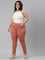 Women Solid Orange Super Stretch Jeggings