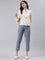 Women Dusty Blue Crepe Pants