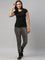 Women Solid Silver Grey Mid Rise Corduroy Treggings