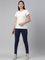 Women Solid Navy Stretch Ponte Pants