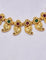 Designer Matt Mango Shape Ruby and Emerald Necklace Set