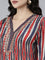 Neeru's Blue Regular Straight Chevron Kurta Sets And Trousers With Dupatta