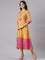 Mustard Silk Long Anarkali Kurta