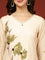 Cream Muslin Floral Printed Three Piece Set