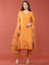 Bright Orange Muslin Three Piece Set