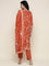 Burnt orange Dola silk three piece suit set