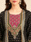 Black Foil printed kurta set with silk duppata