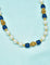 Designer Pearls and Navy Blue Beads Mala