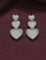 Designer Zirconia Sparkling Triple Heart Earrings