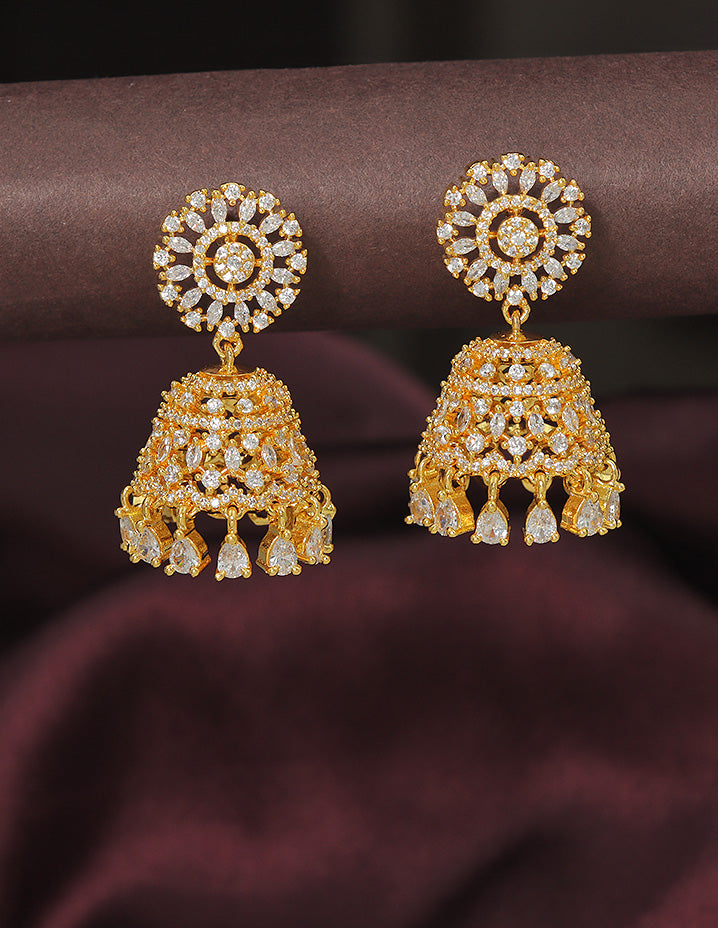 Designer Zirconia Royal Radiance Jhumka