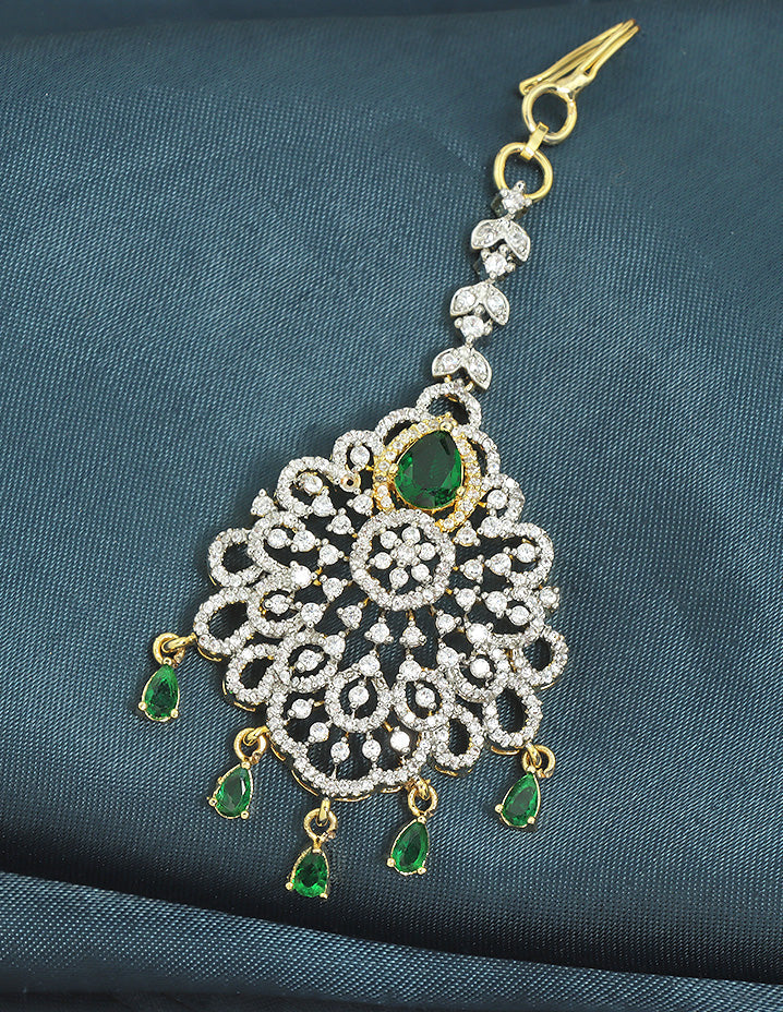 Designer Zirconia Maang Tikka
