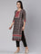 Neeru's Brown Regular Straight Printed Readymade suits