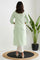 Mint Green Solid Lace Trim Straight Kurta