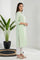 Mint Green Solid Lace Trim Straight Kurta